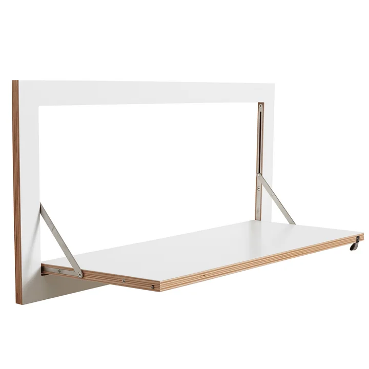 Ambivalenz - Fläpps Leaning Shelf, 80 x 40 cm, 1 shelf, white