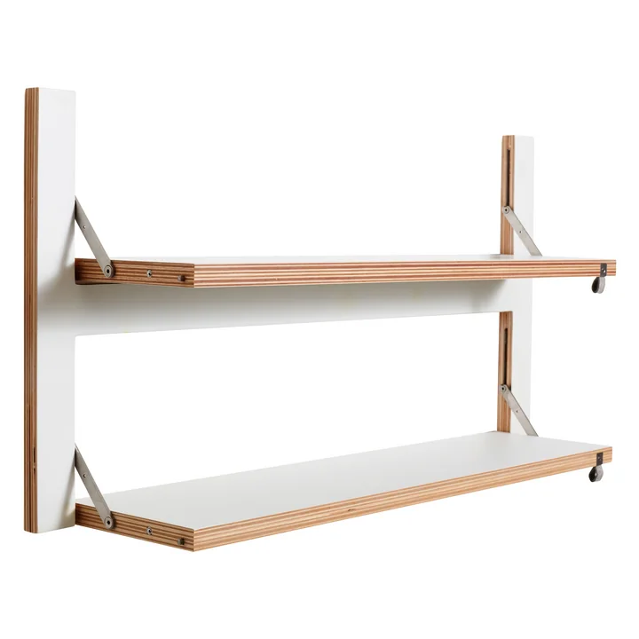 Ambivalenz - Fläpps Leaning Shelf, 80 x 40 cm, 2 shelves, white