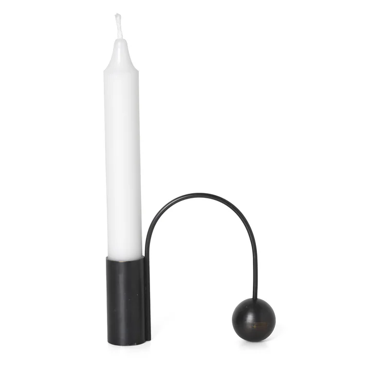 Black Balance Candle Holder from Ferm Living
