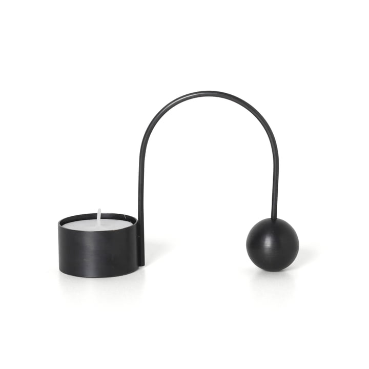 ferm Living - Tealight holder Balance, black