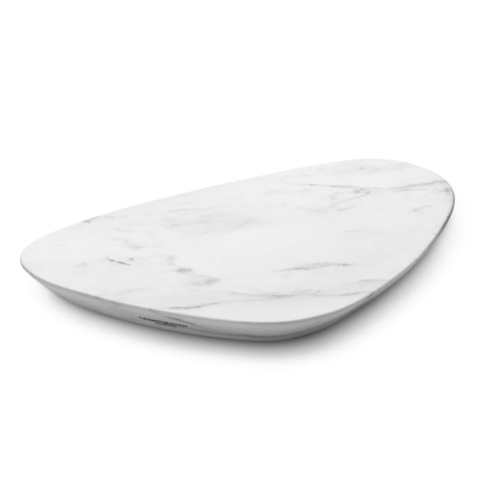 Sky Serving tray medium, white marble of Georg Jensen