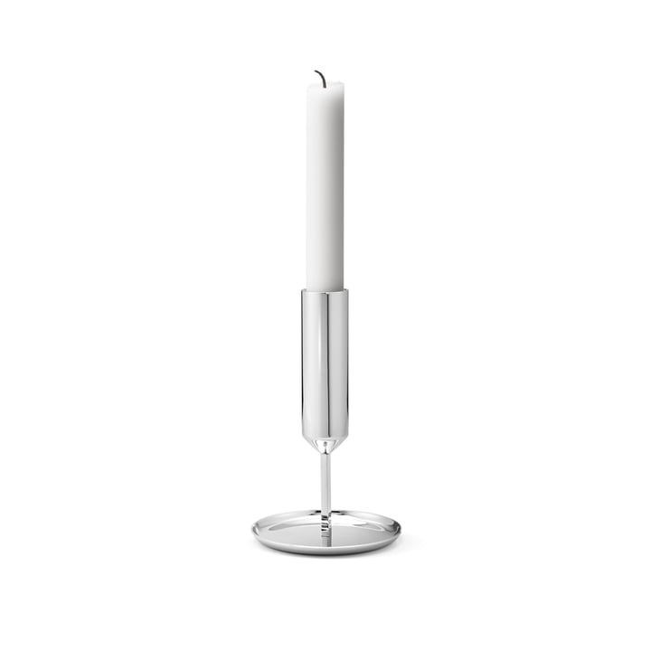 Tunes Candleholder high made from stainless steel by Georg Jensen
