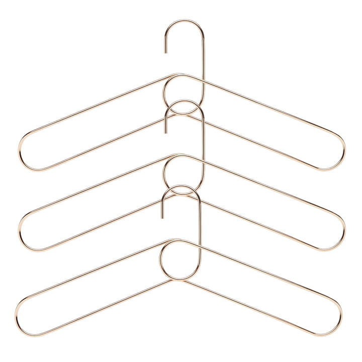 Loop coat hanger (set of 3), gold from Puik