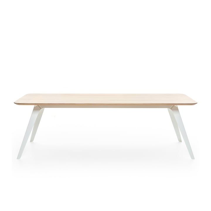 Fold dining table 200 × 95 cm, oak / white by Puik