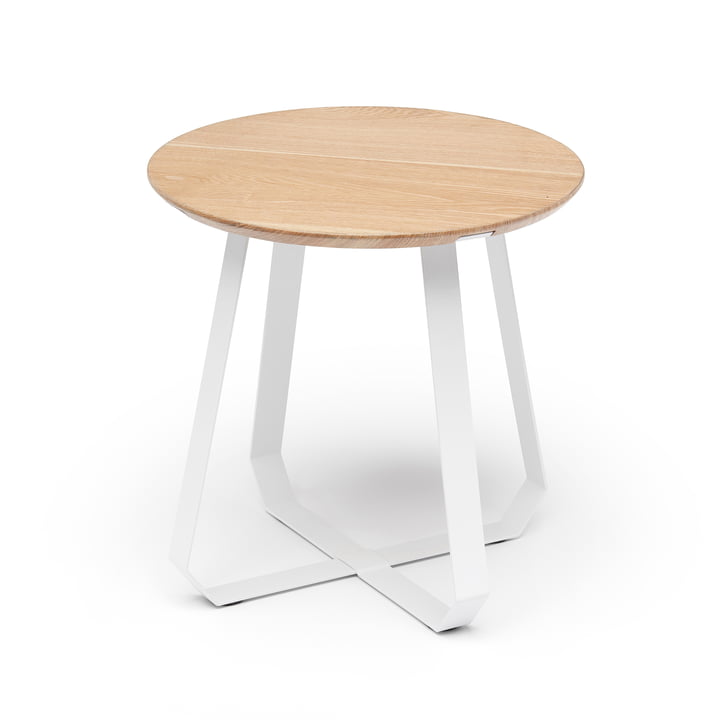 Shunan side table Ø 46 x H 46 cm, ash / white by Puik