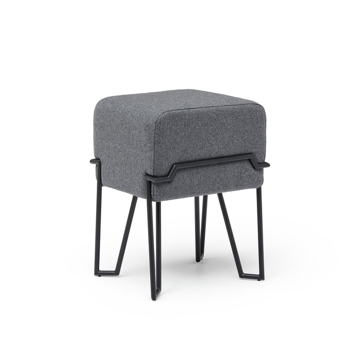 Bokk Stool H 52 cm, black / grey from Puik