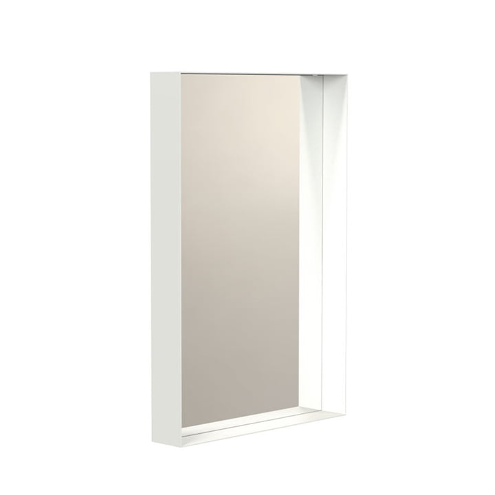 Unu Wall mirror 4133 with frame, 40 x 60 cm in white from Frost
