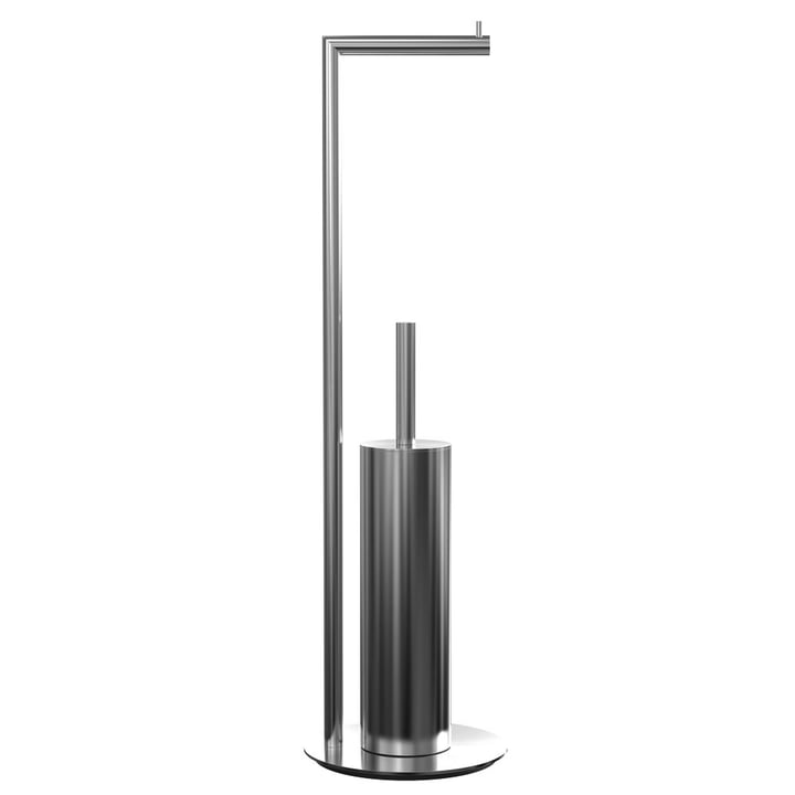 Nova 2 Toilet Paper Holder and Toilet Brush, Freestanding, Polished Stainless Steel by Frost