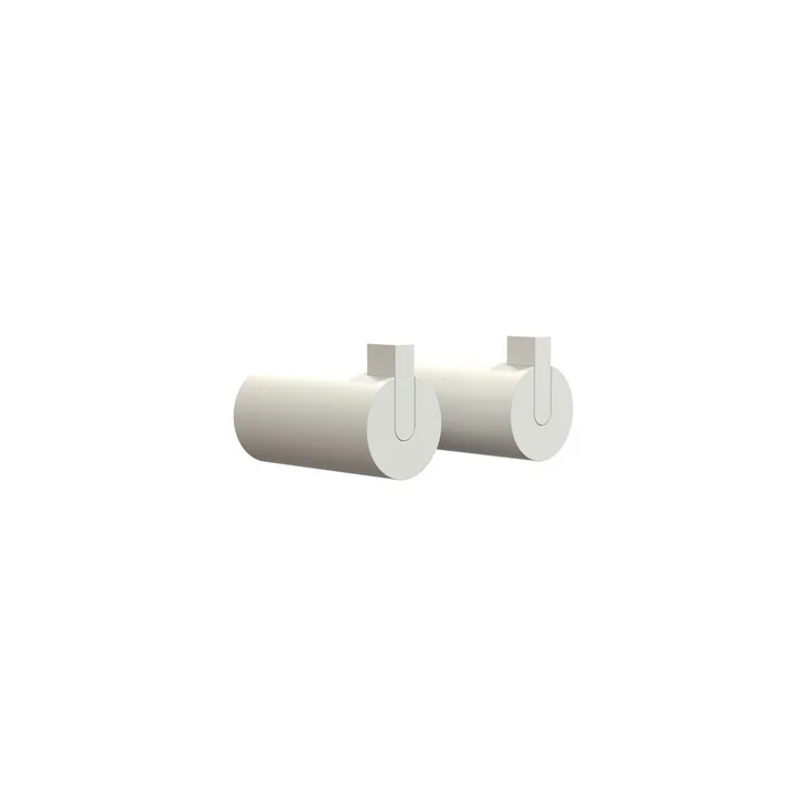 Nova 2 Wall Hooks, Ø 16 x T 27 mm in White (set of 2) by Frost 