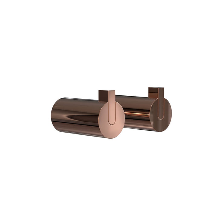 Nova 2 Wall Hooks, Ø 25 x T 50 mm, copper (set of 2) by Frost 