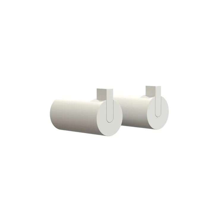 Nova 2 Wall Hooks, Ø 25 x T 50 mm in White (set of 2) by Frost 