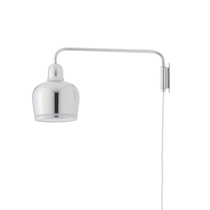 A330S Golden Bell chrome wall lamp from Artek