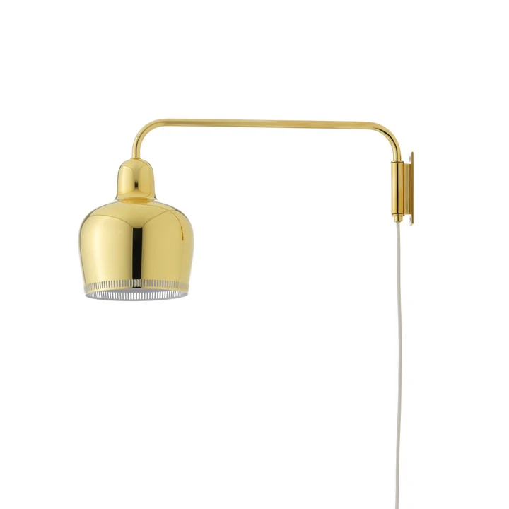 A330S Golden Bell wall lamp by Artek in brass