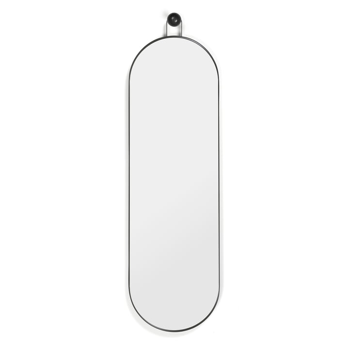 Poise Oval Mirror 98,9 x 28,3 cm by ferm Living in black