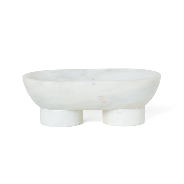 Alza Bowl by ferm Living in White Marble