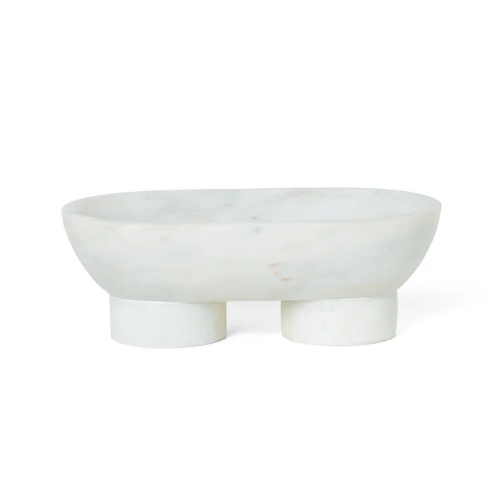 Alza Bowl by Ferm Living in White Marble