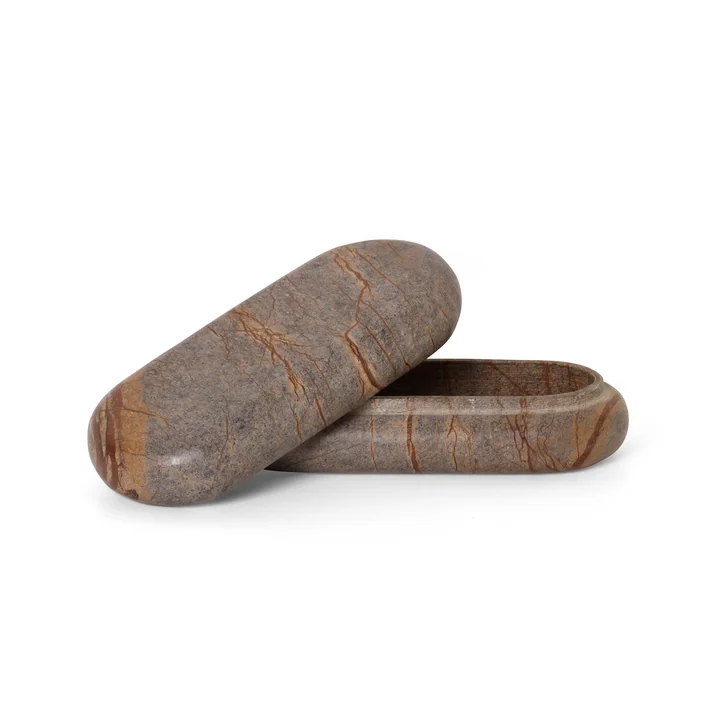 Bendum Box by Ferm Living in brown marble