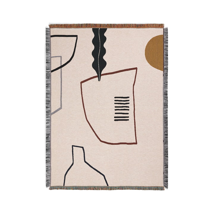 Mirage blanket 120 x 170 cm from ferm Living in off-white