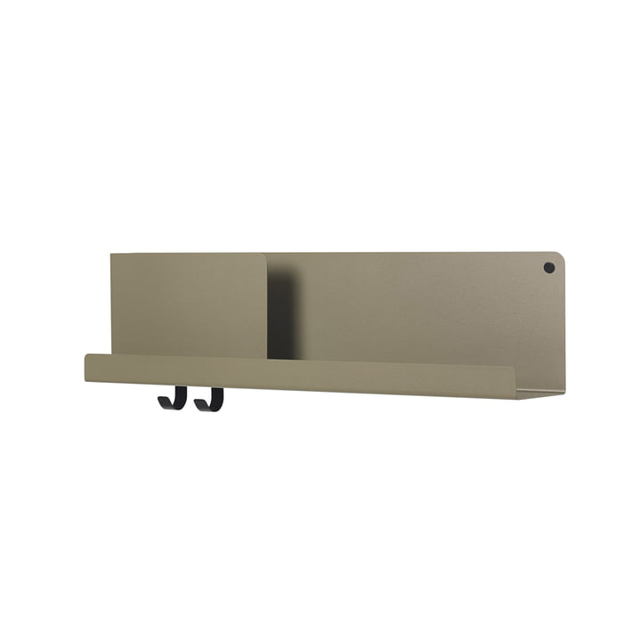 Folded Shelves 63 x 16,5 cm from Muuto in olive
