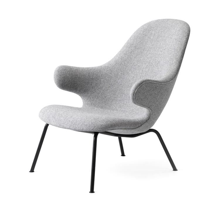 Catch JH14 Lounge- Chair from & tradition in black / Hallingdal 65 grey (130)