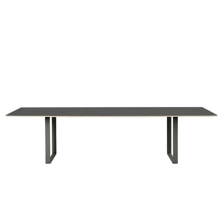 70/70 dining table 295 x 108 cm from Muuto in black (linoleum)