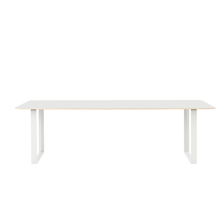 70/70 dining table, 255 x 108 cm from Muuto in white (laminate)