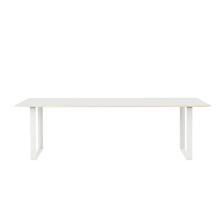 70/70 dining table, 255 x 108 cm from Muuto in white (laminate)