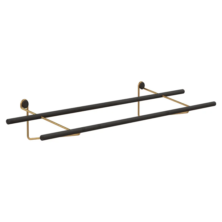 Shoe Rack from We Do Wood in smoked oak / brass