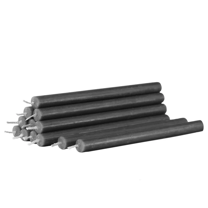 Kerosene candles (set of 12) from Stoff Nagel in anthracite