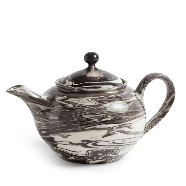 Marbled Teapot 0,8 l from Hay in black