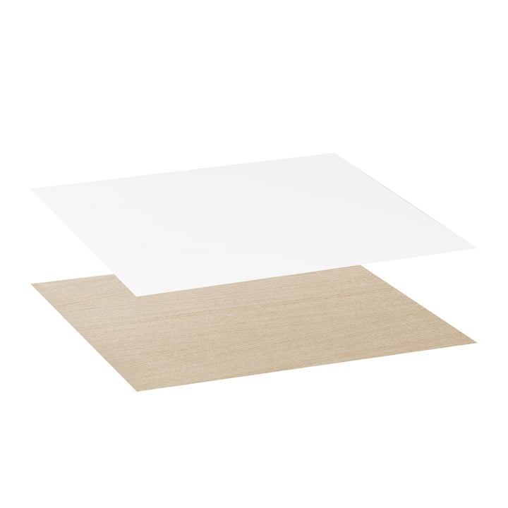 Table top for Twin side table from by Lassen in oak / white