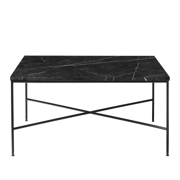 Fritz Hansen - Planner Coffee table, 80 x 80 cm, black / marble top charcoal