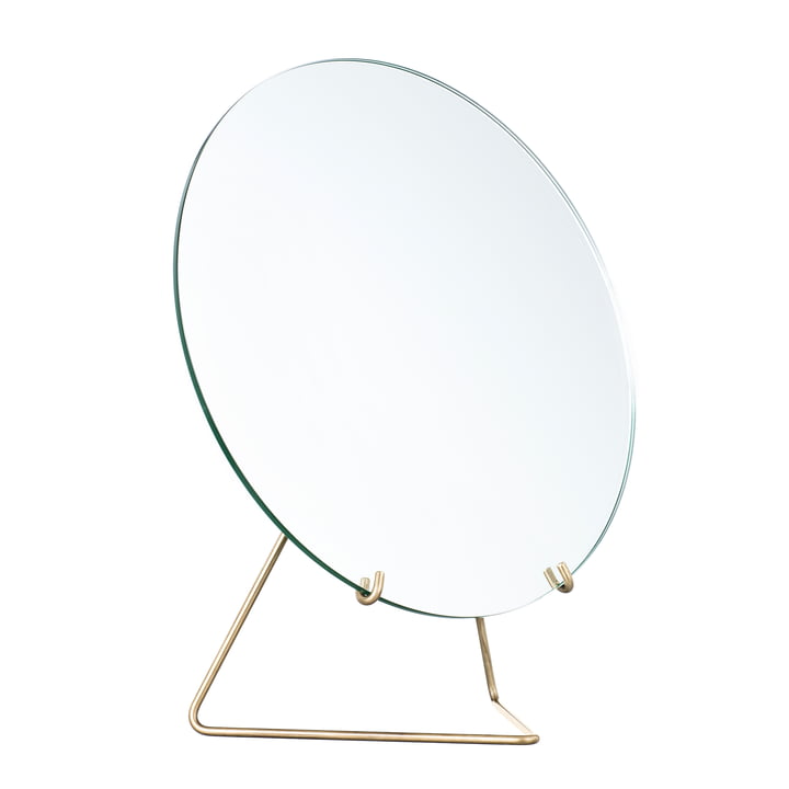 table mirror Ø 30 cm from Moebe in brass