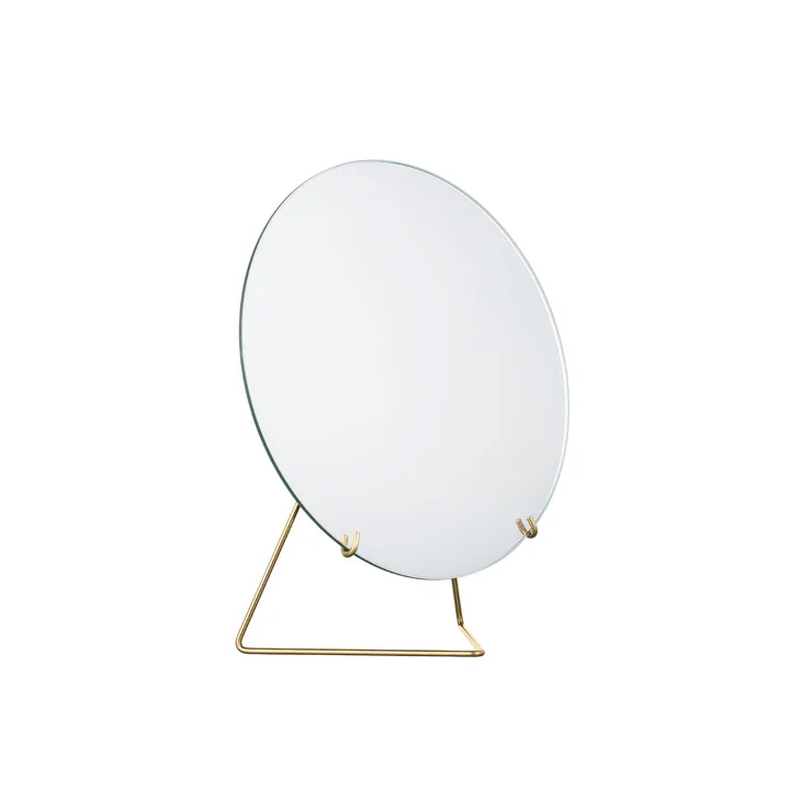 table mirror Ø 20 cm from Moebe in brass