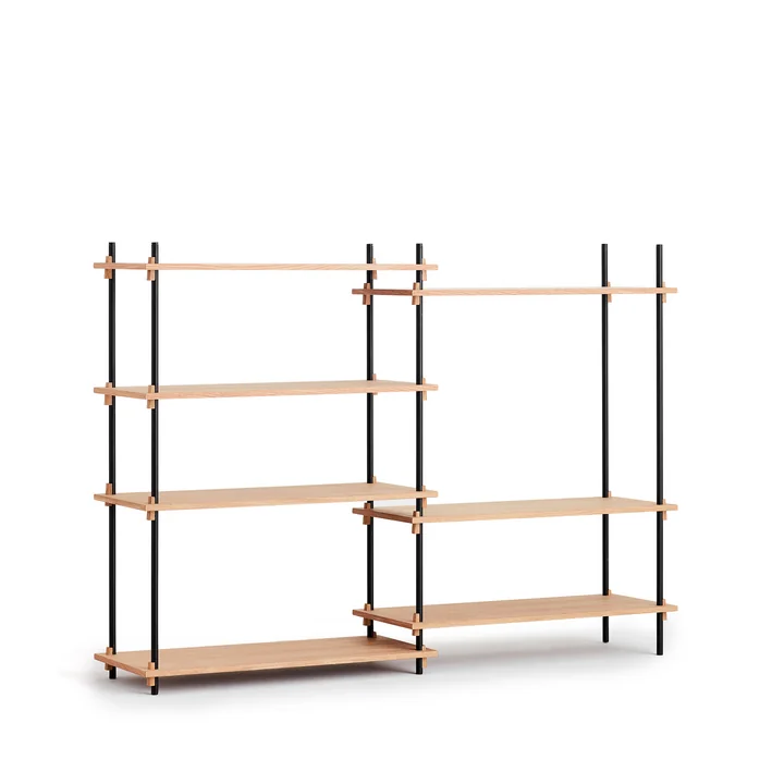 Shelving System from Moebe - Medium Double, oiled oak