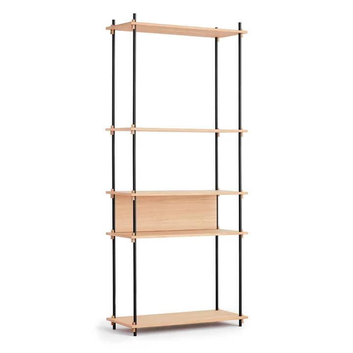 Shelving System from Moebe - Tall Single, oak oiled