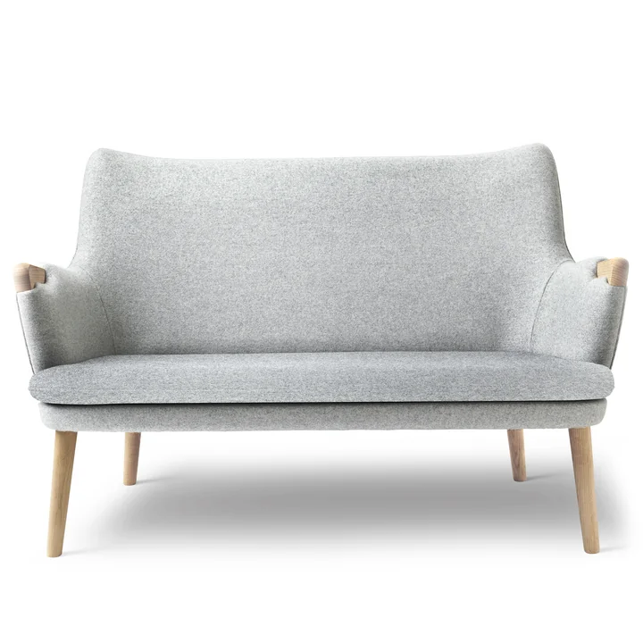CH72 Sofa by Carl Hansen in oak oiled / grey (Hallingdal 116)