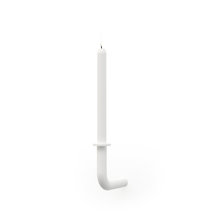 Wall of Flame Candlestick small from Frederik Roijé in white