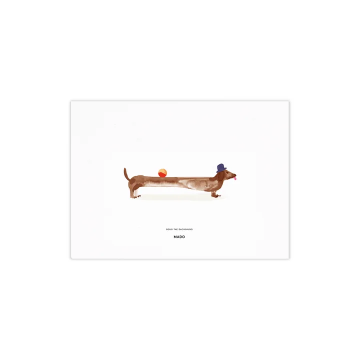 Doug the Dachshund from Paper Collective , 40 x 30 cm