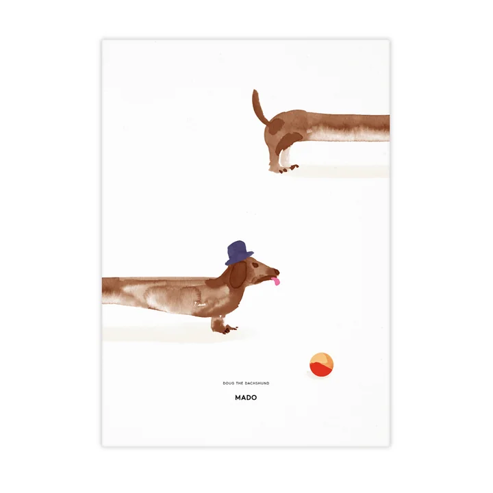 Doug the Dachshund from Paper Collective , 50 x 70 cm