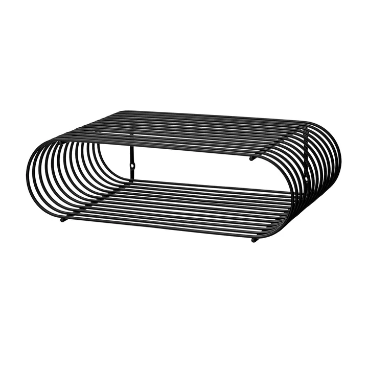 Curva Wall shelf in black from AYTM