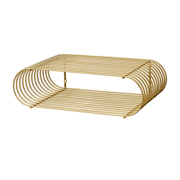 Curva Wall shelf, gold from AYTM