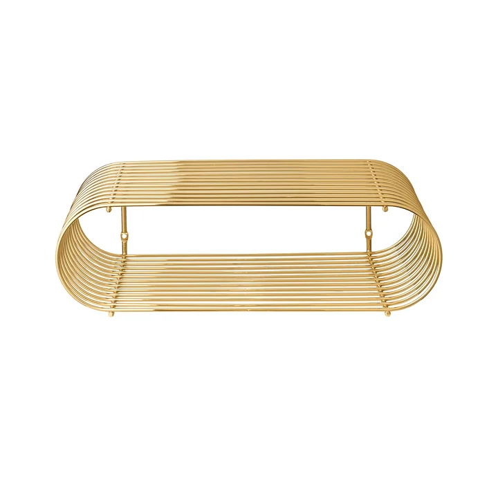 Curva Wall shelf in gold from AYTM
