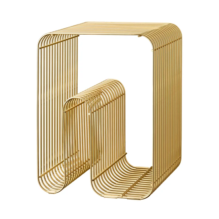 Curva Stool in gold from AYTM