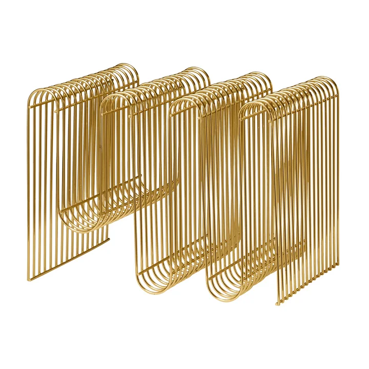 Curva Magazine holder in gold from AYTM
