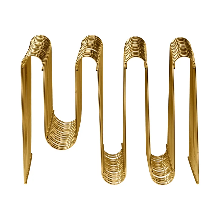 Curva Magazine holder in gold from AYTM