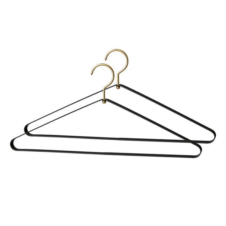 Vestis coat hanger in black / gold (set of 2) from AYTM