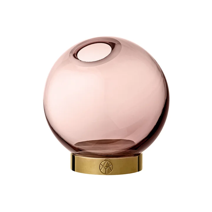 Globe Vase mini, Ø 10 x H 10 cm in rose / gold from AYTM