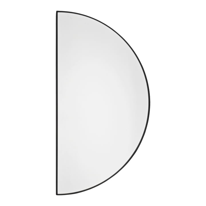 Unity Wall mirror, semicircle in black by AYTM
