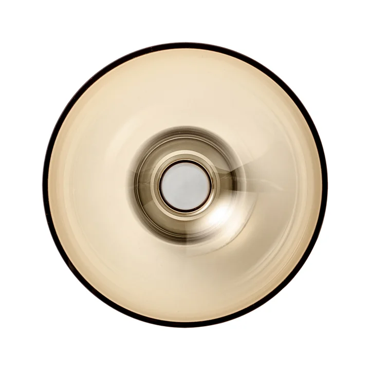 Torus Vase, black / amber from AYTM in top view